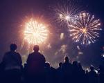 This image shows a firework display