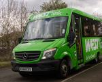 This image shows a photo of a WESTlink bus
