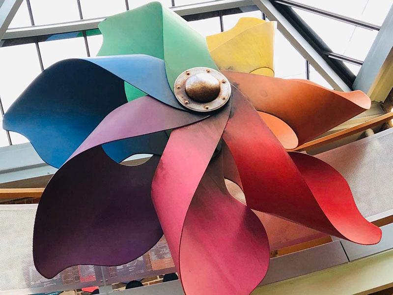 Banksy's pinwheel on display at Weston Museum